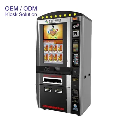 Lotto billet dispenser kiosk maskine